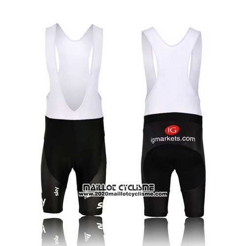 2014 Maillot Ciclismo Sky Noir et Jaune Manches Courtes et Cuissard